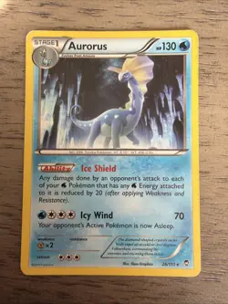 Aurorus Normal Rare XY - Furious Fists 26/111 NM Pokemon TCG MP-LP - Image 1