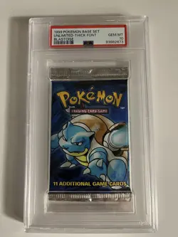 1999 Pokemon Base Set PSA 10 Unlimited | THICK FONT | Booster Pack | WOTC!! - Image 1