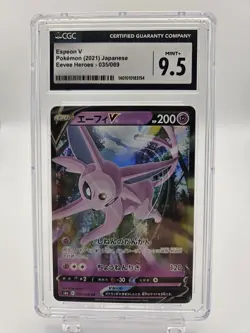 Espeon V Pokemon 2021 JPN Eevee Heroes - 035/069 CGC Mint+ 9.5 - Image 1