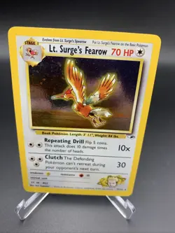 Pokemon TCG Gym Heroes Lt. Surge's Fearow 007/132 Unlimited Holo Rare MP - Image 1
