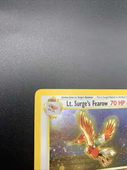 Pokemon TCG Gym Heroes Lt. Surge's Fearow 007/132 Unlimited Holo Rare MP - Image 5