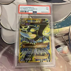 2015 POKEMON XY ANCIENT ORIGINS #96 FULL ART/PRIMAL KYOGRE EX PSA 7 - Image 3