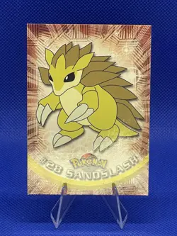 Pokemon 1999 Near Mint Topps Series 1 3rd Print Green Logo Sandslash 28 - Image 1
