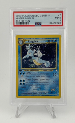2000 Pokemon Neo Genesis 1st Edition Holo Rare Kingdra PSA 9 8/111 - Image 1