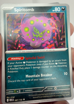 Pokemon TCG Spiritomb 087/132 Me01: Mega Evolution NM - Image 2