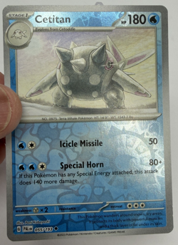 Pokemon TCG - Cetitan - 055/193 - Reverse Holo - Paldea Evolved - NM/M - Image 2