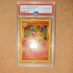 Pokemon TCG Charizard Holo Rare 1st Edition Base Set Shadowless PSA 10 004/102 - Image 1