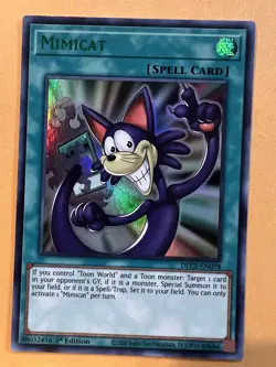 Yu-Gi-Oh! Mimicat DLCS-EN078, Blue Ultra Rare, 1st Edition, NM - Image 1