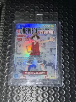 One Piece TCG Monkey D. Luffy College Basketball US Voyage Promo (Sealed) - Image 1