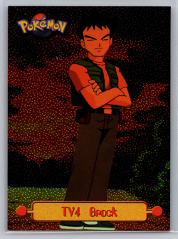 #TV4 Brock - Topps - Sandpaper Foil - Black Label - Pokemon - NM - Image 1
