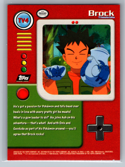 #TV4 Brock - Topps - Sandpaper Foil - Black Label - Pokemon - NM - Image 2
