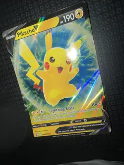 JUMBO Pokemon TCG Pikachu V SWSH198 SWSH Oversized Black Star Promo NM - Image 4