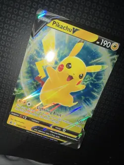 JUMBO Pokemon TCG Pikachu V SWSH198 SWSH Oversized Black Star Promo NM - Image 5