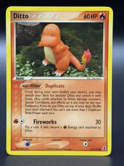 Ditto 61/113 (Charmander) EX Delta Species 2005 Vintage Pokemon TCG - NM - Image 1