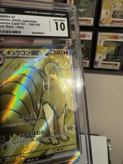 Pokemon Tcg japanese Ninetales Ex Full Art 151 Holo Cgc 10 Mint *with Blemish* - Image 4