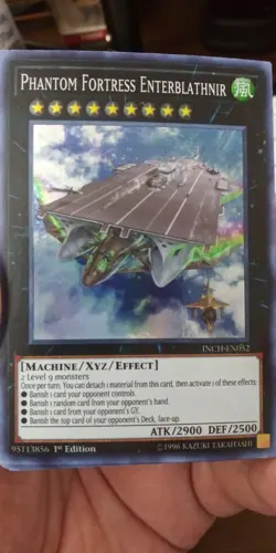 Yugioh PHANTOM FORTRESS ENTERBLATHNIR INCH-EN052 Super Rare 1st Edition - Image 1