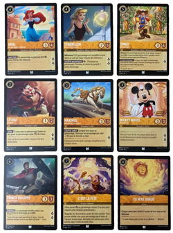 Lot des 9 cartes peu communes encre Ambre | set Disney Lorcana FR 🇫🇷 (2023) - Image 1