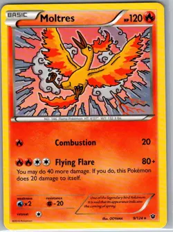 Moltres 9/124 Non Holo XY - Fates Collide - Pokemon Card - NM - Image 1