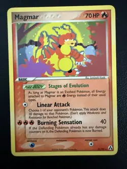 Pokemon TCG Magmar EX Legend Maker 21/92 70HP Regular Common English Card - Image 1