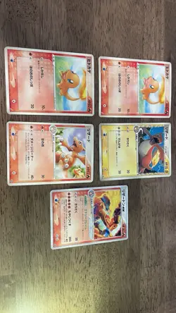 Pokemon TCG - Charizard ex Evolution Set - Japanese Cards x5 - Played Condition - Image 2