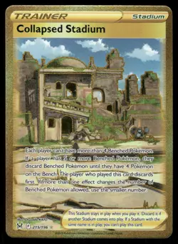 Pokemon Cards Collapsed Stadium 215/196 Lost Origin Secret Rare NM - Image 1