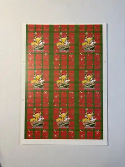 Poncho Pikachu Green Holo Uncut Sheet Pokemon Card Database Merry Christmas - Image 2