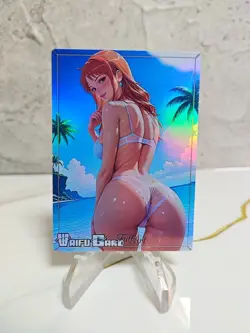 Nami Trading Card Waifu Goddess Story Anime Girl holo Karte Manga Full Art - Image 1