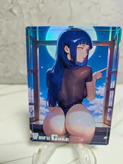 Hinata Trading Card Waifu Goddess Story Anime Girl holo Karte Manga Full Art - Image 1