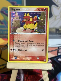 Pokemon Magmar Team Rocket Returns Rare Holo 44/109 Nintendo Card 2004 stamp - Image 1