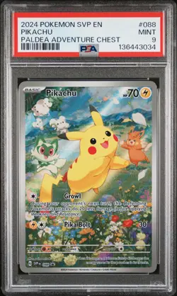 SV: Scarlet & Violet Promo Cards #088 Pikachu PSA 9 - Image 1