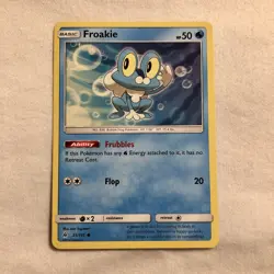 Froakie 21/131 Sun & Moon Forbidden Light NM Pokemon card - Image 1