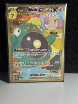 Pokemon TCG Ionos Bellibolt ex 188/159 Journey Together Gold Hyper Rare Card NM - Image 1