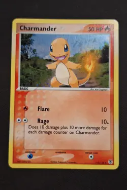 Charmander 113/112 EX Fire Red & Leaf Green Holo Secret Rare Pokemon Card - Image 1