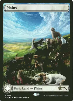 MTG Plains (1513) Foil NM Secret Lair Drop Series Magic - Image 1