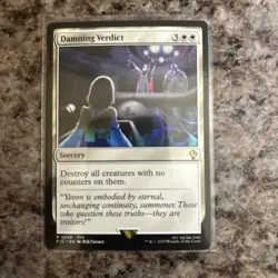 NM Damning Verdict, MTG, Final Fantasy Commander, Magic the Gathering, 239 - Image 1