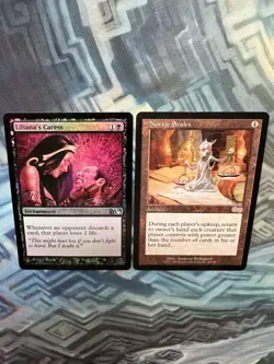 MTG Foil Liliana's Caress Core Set 2011 & Noetic Scales Urza’s Saga both EX/LP- - Image 3