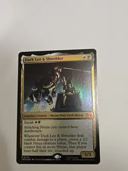 Dark Leo & Shredder * FOIL * - MTG TMT Teenage Mutant Ninja Turtles - NM/MINT - Image 2