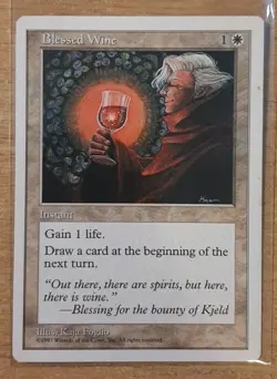 1997 MAGIC THE GATHERING 5TH EDITION BLESSED WINE TD25 - Image 1