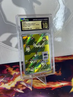 POKEMON PIDGEY 118 ART RARE SV3-RULER OF THE BLACK FLAME 2023 CGC PRISTINE 10 - Image 3