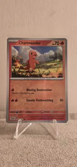 Charmander 004/165 Scarlet & Violet 151 Reverse Holo Common Pokemon TCG - Image 1