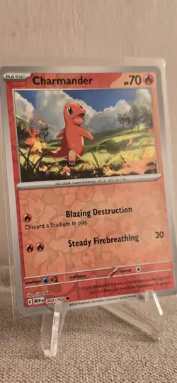 Charmander 004/165 Scarlet & Violet 151 Reverse Holo Common Pokemon TCG - Image 2