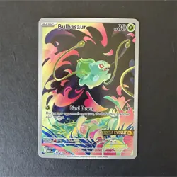 Pokemon Bulbasaur 133/132 Miscellaneous Mega Evolution Stamped Holo 80HP - Image 1