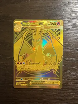 GOLD Mega Charizard Y EX 294/217 Ascended Heroes Mega Hyper Rare Pokemon TCG - Image 3