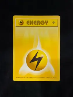 POKEMON TCG 1999 ⚡ 1ST EDITION ⚡ BASE SET LIGHTNING ENERGY 100/102 EN - LP/MP - Image 1