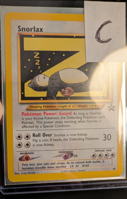 2002 Pokemon League Snorlax #49 WOTC Black Star Promo - Image 4