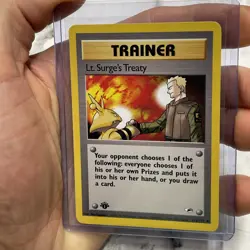 2000 Pokemon Gym Heroes 1st Edition Lt. Surge's Treaty 112/132 Uncommon NM/MT - Image 1