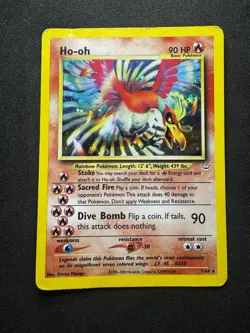 Pokemon TCG Neo Revelation Ho-Oh 7/64 Unlimited Holo Rare - Image 1