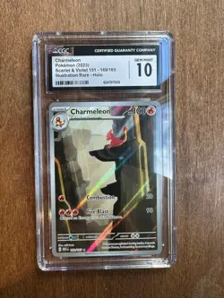 Charmeleon 169/164 Pokemon 151 English Illustration Rare CGC Gem Mint 10 Graded - Image 1