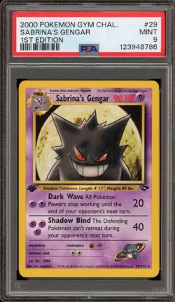 Pokemon Sabrina's Gengar Gym Challenge 1st Edition Rare #29 PSA 9 Mint - Image 1