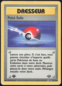 Carte Pokemon Poke Balle 64/64 Edition 1 Jungle Francais - Image 1